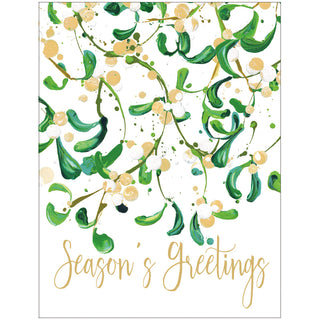Modern Mistletoe Classic Christmas Cards - Includes 5 Cards & Envelopes