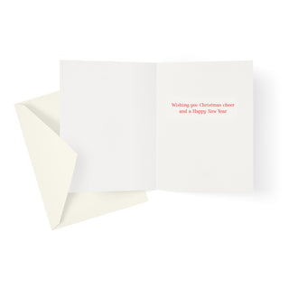 Dancing Santas Classic Christmas Cards - Includes 5 Cards & Envelopes