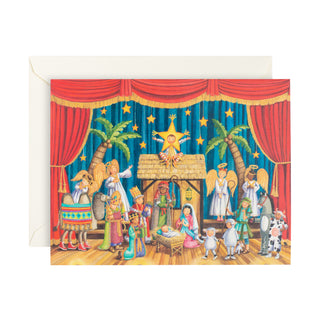 Children'S Nativity Play Blank Classic Christmas Cards - Includes 5 Cards & Envelopes