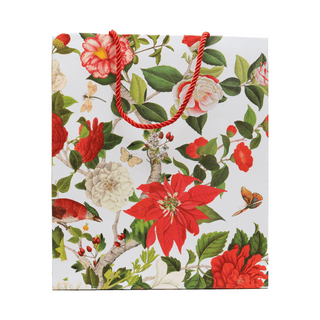 Christmas Chinoiserie Large Gift Bag 10"L x 4.75"W x 11.75"H - includes 1 bag