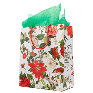 Christmas Chinoiserie Large Gift Bag 10"L x 4.75"W x 11.75"H - includes 1 bag