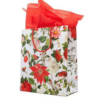 Christmas Chinoiserie Large Gift Bag 10"L x 4.75"W x 11.75"H - includes 1 bag