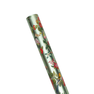 Christmas Chinoiserie Celadon Foil Roll Wrap - includes 1 Roll Wrap