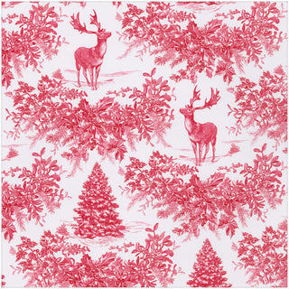 Christmas Toile Red Roll Wrap - includes 1 Roll