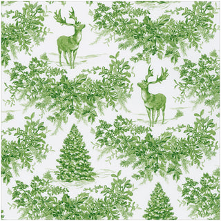 Christmas Toile Green Roll Wrap - includes 1 Roll