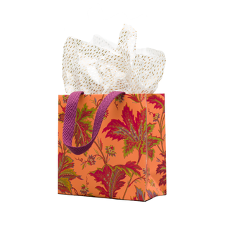 Paisley Leaves Coral Gift Bags - includes 1 Gift Bags