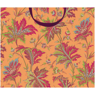 Paisley Leaves Coral Gift Bags - includes 1 Gift Bags