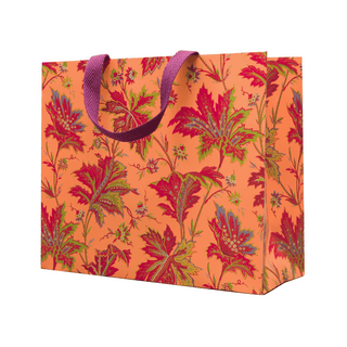 Paisley Leaves Coral Gift Bags - includes 1 Gift Bags