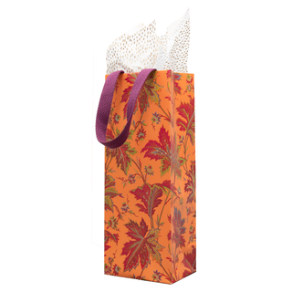 Paisley Leaves Coral Gift Bags - includes 1 Gift Bags