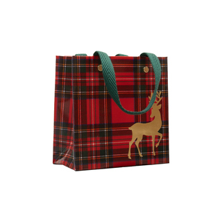 Royal Plaid Reindeer Gift Bags - includes 1 Gift Bags