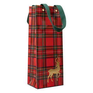 Royal Plaid Reindeer Gift Bags - includes 1 Gift Bags