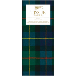 William Tartan Blue Tissue Paper- package of 4 sheets
