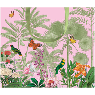 Paradise Garden Pink Large Gift Bag - 11.75"L x 4.75"W x 10"H - includes 1 bag