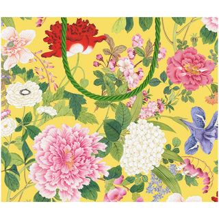 A Profusion Of Flowers 2 Yellow Large Gift Bag - 11.75"L x 4.75"W x 10"H - includes 1 bag
