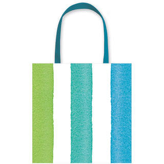 Cafe Stripe Cool Small Square Gift Bag - 5.75"L x 2.5" W x 5.75"H - includes 1 bag