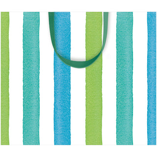 Cafe Stripe Cool Large Gift Bag - 11.75"L x 4.75"W x 10"H - includes 1 bag