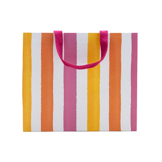 Cafe Stripe Warm Large Gift Bag - 11.75"L x 4.75"W x 10"H - includes 1 bag