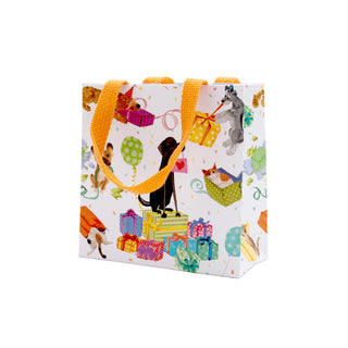 Birthday Pets Small Square Gift Bag - 5.75"L x 2.5" W x 5.75"H - includes 1 bag