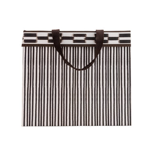 Boho Stripe Black/Brown Large Gift Bag - 11.75"L x 4.75"W x 10"H - includes 1 bag