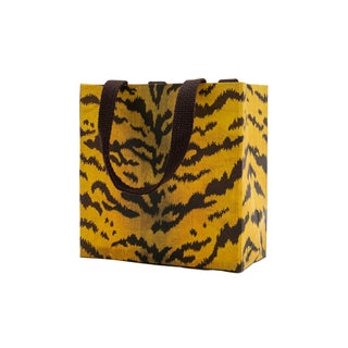 Tigre Golden Small Square Gift Bag - 5.75"L x 2.5" W x 5.75"H - includes 1 bag