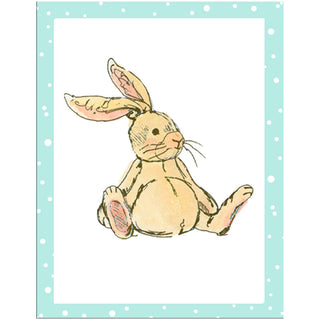 Velveteen Bunny Gift Enclosure Cards - includes 4 cards & envelopes