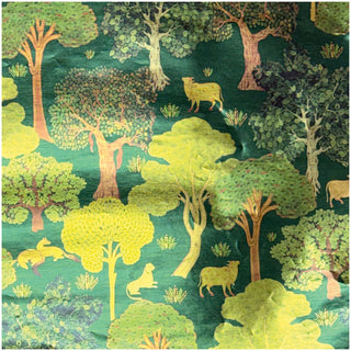 Arcadian Tapestry Dark Green Foil Gift Wrap