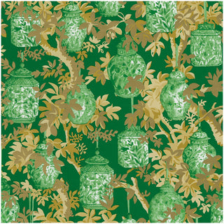 Ginger Jars Green Gift Wrap