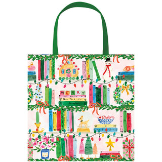 Christmas Shelfie Small Square Gift Bag 5.75"L x 2.5" W x 5.75"H - includes 1 bag