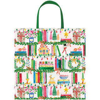 Christmas Shelfie Medium Square Gift Bag 9.75"L x 9.75"H x 4"W - includes 1 bag