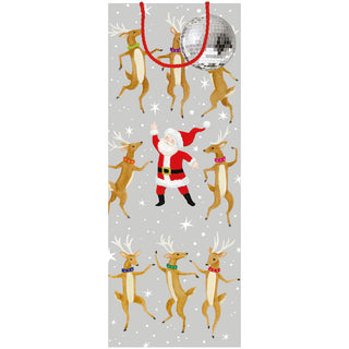 Disco Santa Bottle Bag 5"L x 3.5"W x 13"H - includes 1 bag