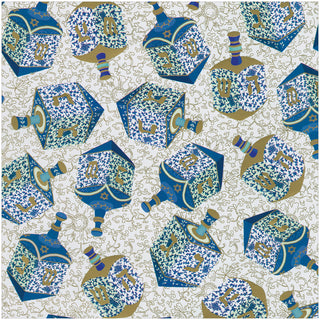 Patterned Dreidels Gift Wrap