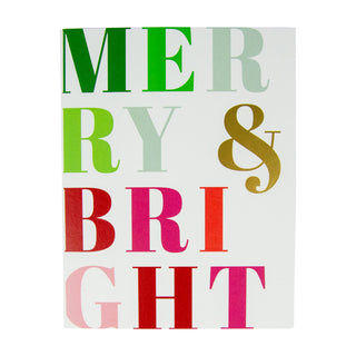 Merry and Bright Foil Classic Boxed Christmas Cards - includes 10 cards & envelopes