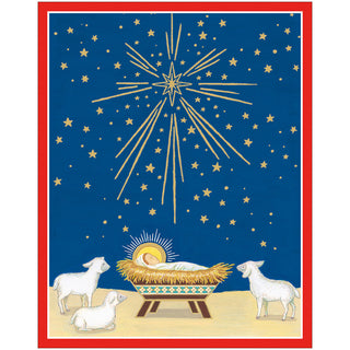 Manger Under The Star Petite Christmas Cards - Includes 5 Cards & Envelopes