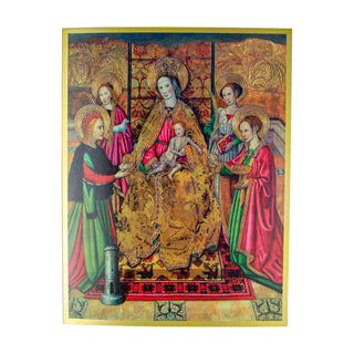 Virgin & Child W/St Ines/St Barbara Blank Classic Christmas Card - Includes 1 Card & Envelope B25