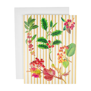 Berry Botanicals Blank Classic Christmas Cards - Includes 5 Cards & Envelopes B98