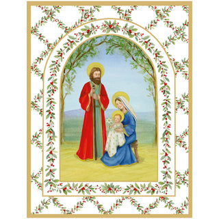Nativity With Decorated Arch Blank Classic Christmas Card - Includes 1 Card & Envelope B25