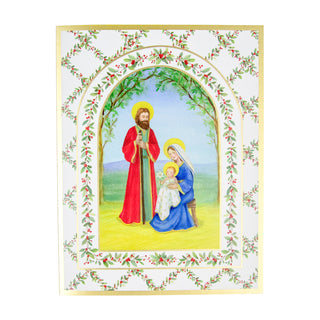 Nativity With Decorated Arch Blank Classic Christmas Cards - Includes 5 Cards & Envelopes B98