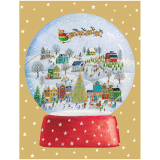 Winter Village Snowglobe Blank Classic Christmas Card - Includes 1 Card & Envelope B25