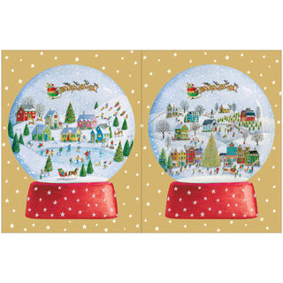 Winter Village Snowglobe Blank Classic Christmas Card - Includes 1 Card & Envelope B25