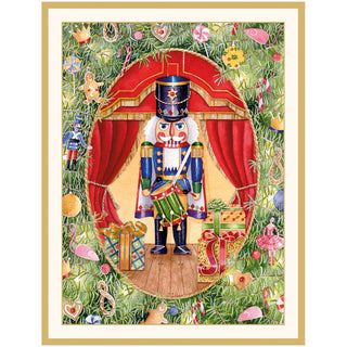 Nutcracker Vignette Blank Classic Christmas Cards - Includes 5 Cards & Envelopes B98