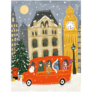 Christmas In London Blank Classic Christmas Cards - Includes 5 Cards & Envelopes B98