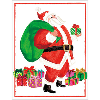 Smiling Santa Blank Classic Christmas Cards - Includes 5 Cards & Envelopes B98