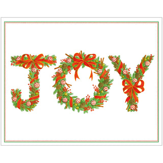 Joy Peppermint Garland Petite Boxed Christmas Cards - includes 15 cards & envelopes