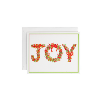 Joy Peppermint Garland Petite Boxed Christmas Cards - includes 15 cards & envelopes
