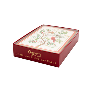 Cardinals And Twining Branch Small Boxed Christmas Cards - includes 15 cards & envelopes