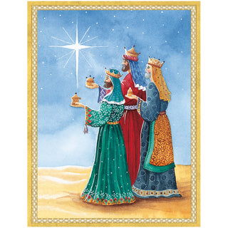 The Three Magi Classic Christmas Card Blank - includes 1 card & envelope