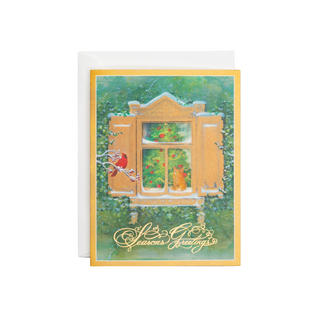 Wintry Window View Classic Boxed Christmas Cards - includes 15 cards & envelopes