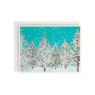 Snow Covered Trees Classic Boxed Christmas Cards - includes 15 cards & envelopes