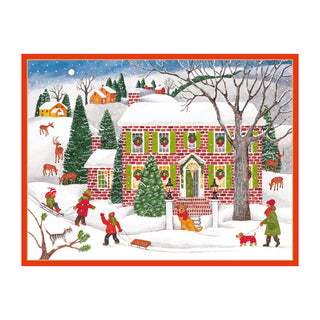Snow Fun Classic Boxed Christmas Cards - includes 15 cards & envelopes