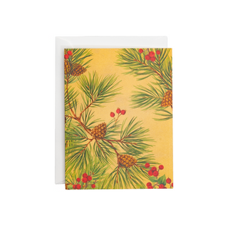 Evergreen And Berries Classic Boxed Christmas Cards - includes 15 cards & envelopes